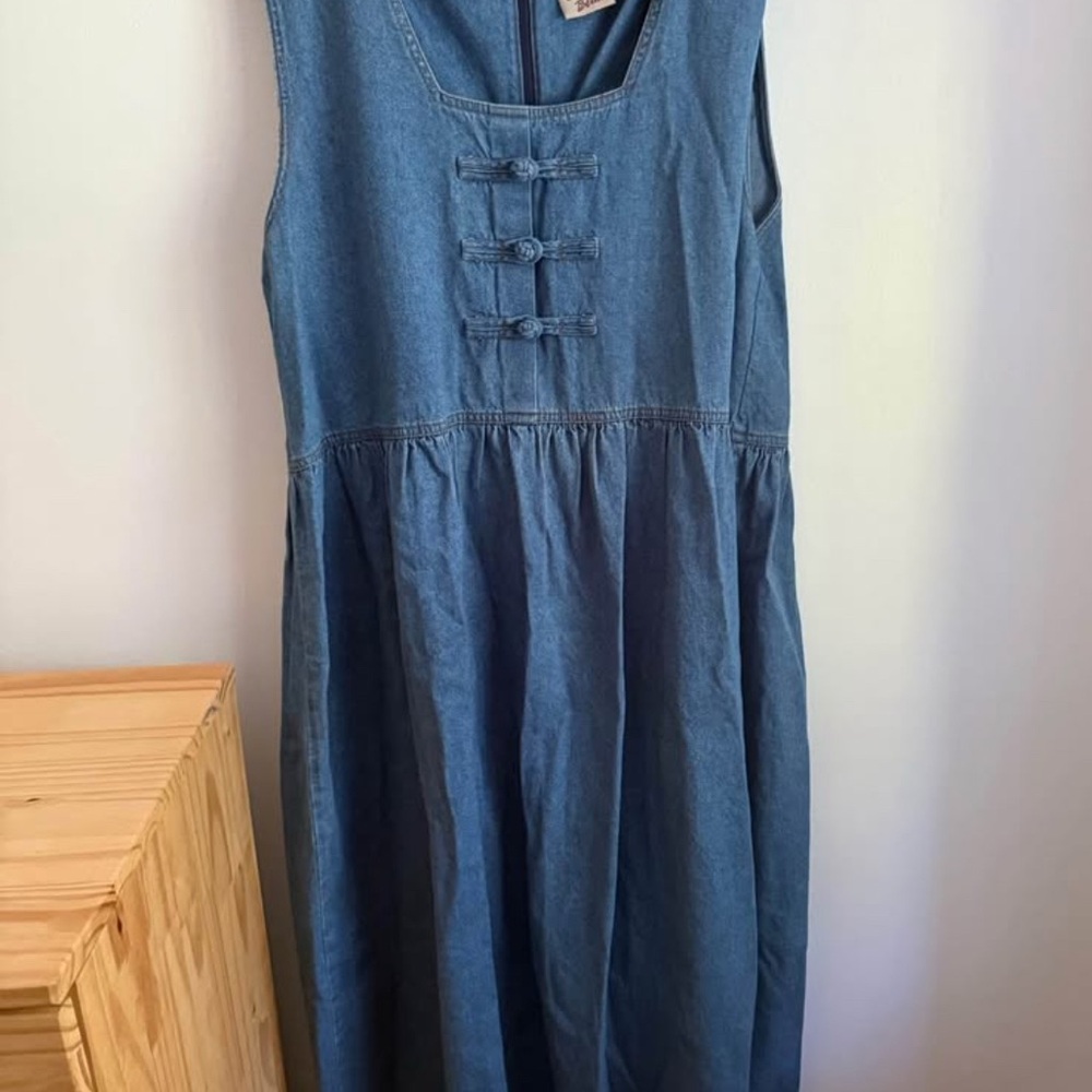 Vintage Denim Midi Dress